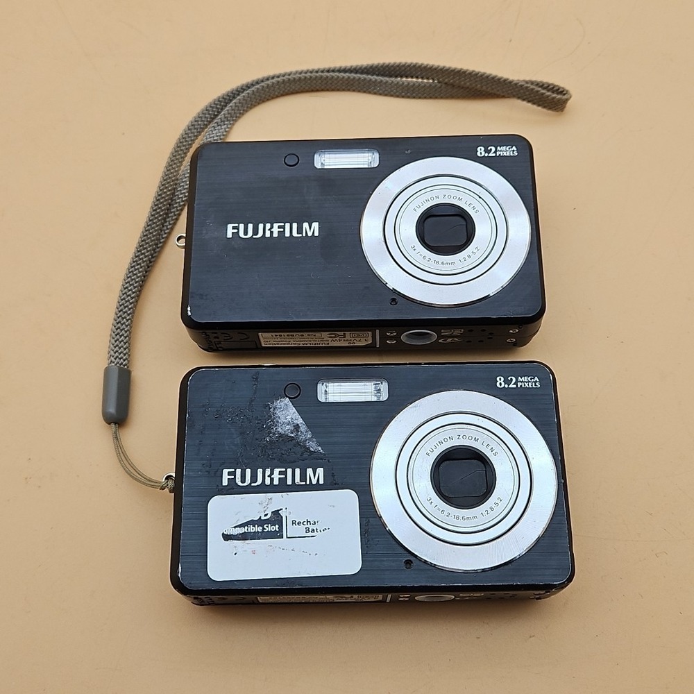 Lot Of 2 Fujifilm Finepix J10 8.2 MP Digital Cameras For Parts Repair As Is